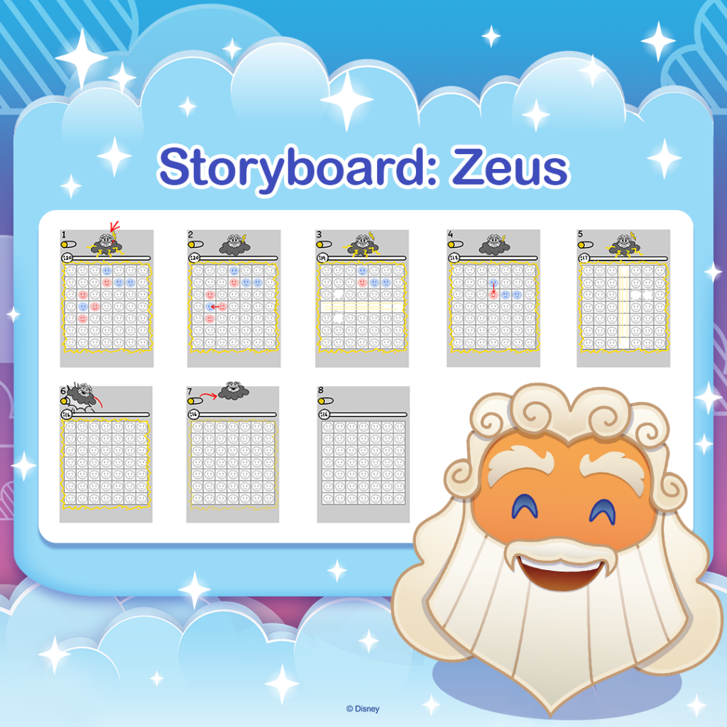 Zeus, Rainbow Emoji, Disney Emoji Blitz